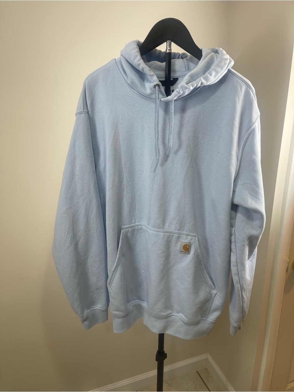 Carhartt Light Blue Pullover Hoodie Loose Fit